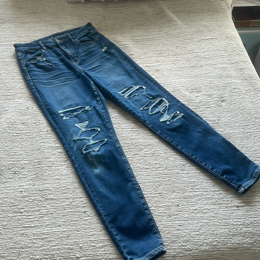 American Eagle Denim Jeans  level stretch, curvy high-rise jegging size 8 reg
